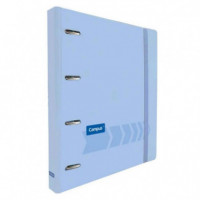 Carpeta Ringbook CAMPUS University con 4 Anillas y Recambio Azul Pastel A4