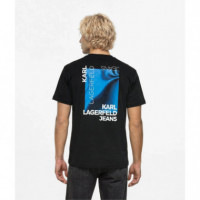 Camiseta con Logotipo Cuadrado con Efecto Degradado de Karl Lagerfeld  KARL LAGERFELD JEANS