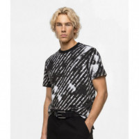 Camiseta con Logotipo con Efecto Degradado de Karl Lagerfeld  KARL LAGERFELD JEANS