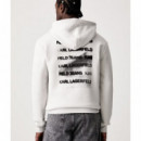 Sudadera con Capucha con Logotipo Cuadrado Degradado de Karl Lagerfeld  KARL LAGERFELD JEANS