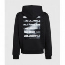 Sudadera con Capucha con Logotipo Cuadrado Degradado de Karl Lagerfeld  KARL LAGERFELD JEANS