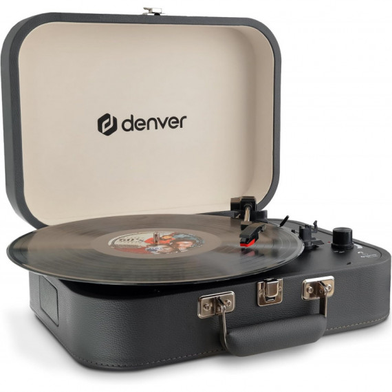 Tocadiscos Vintage Denver VPL-130DGR Gris