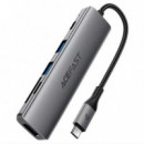 ACEFAST J18 Hub Usb-c 6-1 con 2X Usb-a, 1X Usb-c, Hdmi, Lector Sd/micro