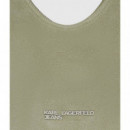 Klj Rounded Suede Hobo Tea  KARL LAGERFELD
