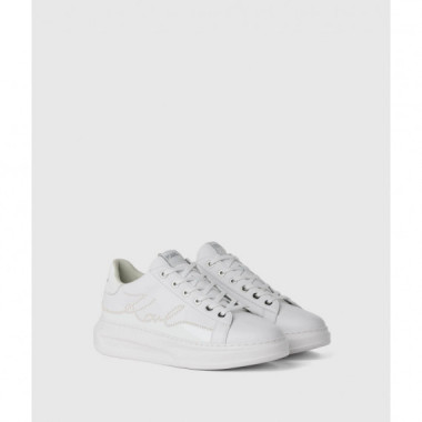 Kapri Pearl Signia Line White Lthr / Mon  KARL LAGERFELD