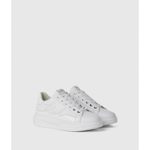 Kapri Pearl Signia Line White Lthr / Mon  KARL LAGERFELD