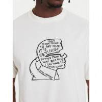 T-shirt Crewneck Champagne  KARL LAGERFELD