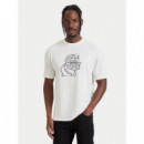 T-shirt Crewneck Champagne  KARL LAGERFELD