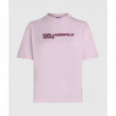 Klj Reg Ss Essential Tee Lilac Snow  KARL LAGERFELD