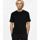 Klj Reg Ss Waffle Tee Black  KARL LAGERFELD