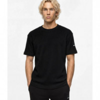 Klj Reg Ss Waffle Tee Black  KARL LAGERFELD