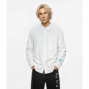 Klj X Pt Boxy Poplin Shirt White  KARL LAGERFELD