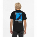 Klj Reg Smoke Graphic Tee Black  KARL LAGERFELD