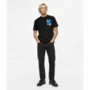 Klj Reg Smoke Graphic Tee Black  KARL LAGERFELD