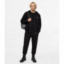 Klj Waffle Zip-up Hoodie Black  KARL LAGERFELD