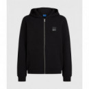 Klj Waffle Zip-up Hoodie Black  KARL LAGERFELD