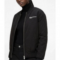 Klj Reversible Faux Fur Bomber Egret  KARL LAGERFELD