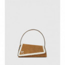 Klj Geo Suede Flap Shb Fur Brown  KARL LAGERFELD