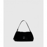 Klj Box Logo Ew Shb Furry Black  KARL LAGERFELD