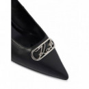 Pasha  Signia Curve Court Black Lthr  KARL LAGERFELD