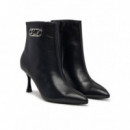 Sienna Signia Curve Ankle Boot Black Lth  KARL LAGERFELD