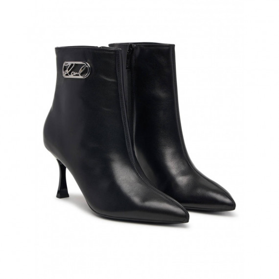 Sienna Signia Curve Ankle Boot Black Lth  KARL LAGERFELD