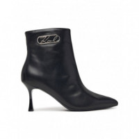 Sienna Signia Curve Ankle Boot Black Lth  KARL LAGERFELD