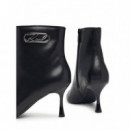 Sienna Signia Curve Ankle Boot Black Lth  KARL LAGERFELD