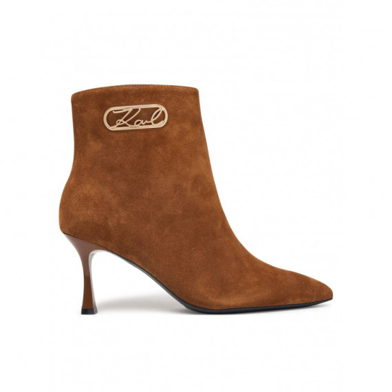 Sienna Signia Curve Ankle Boot Mid Brown  KARL LAGERFELD