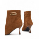 Sienna Signia Curve Ankle Boot Mid Brown  KARL LAGERFELD