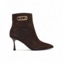 Sienna Signia Curve Ankle Boot Dark Brow  KARL LAGERFELD