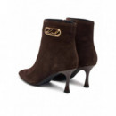 Sienna Signia Curve Ankle Boot Dark Brow  KARL LAGERFELD