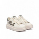 Kapri Embro Patch Python White Lthr  KARL LAGERFELD