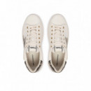 Kapri Embro Patch Python White Lthr  KARL LAGERFELD