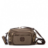 XTI Bolso Bandolera con Cierre de Cremallera 184651-TAUPE