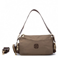 XTI Bolso Bandolera con Cierre de Cremallera 184653-TAUPE