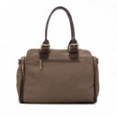 XTI Bolso Bandolera con Cierre de Cremallera 184654-TAUPE