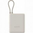 Batería Externa Power Bank Xiaomi 10000 mAh Carga Rápida 33W con Cable Integrado Beige (P/N: BHR9333GL)