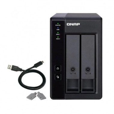 Unidad Externa QNAP TR-002 2 Bah&iacute;as 3.5"/2.5" USB-C RAID