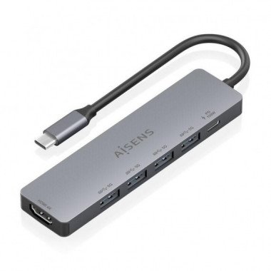 Docking Station AISENS USB-C a 4xUSB-A/1xHDMI 4K (ASUC-6P047-GR)