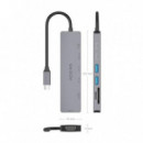 Docking AISENS USB-C a USB-A/C/HDMI Gris (ASUC-7P048-GR)