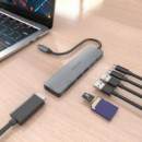 Docking AISENS USB-C a USB-A/C/HDMI Gris (ASUC-7P048-GR)