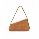 KLJ GEO SUEDE SHOULDER BAG FUR BROWN