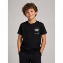 Camiseta Juniors M.c. Negro  KARL LAGERFELD