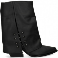 BOTIN PIRCING LADOS PIEL ENGRASADA NEGRO