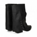 BOTIN PIRCING LADOS PIEL ENGRASADA NEGRO