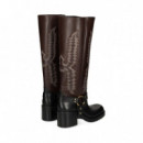 BOTA COWBOY PIEL MOKA/NEGRO