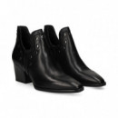 BOTIN TACON ABERTURA TACHAS PIEL NEGRO