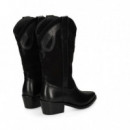 BOTA COWBOY SERRAJE/PIEL NEGRO