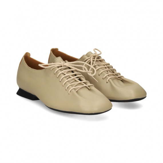 Blucher Cordones Piel Beige  CAMPER